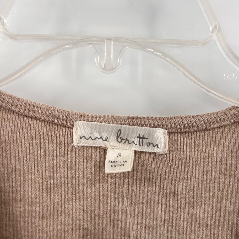 NINE BRITTON Long Sleeve Surplice Brushed Knit Top new small - Picture 6 of 12